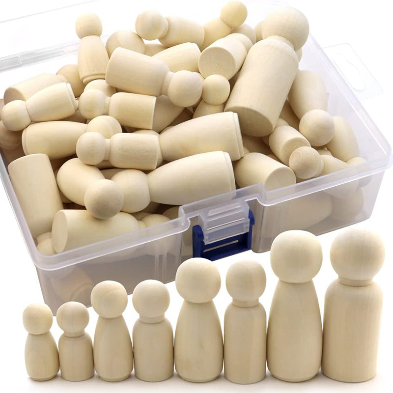 Craft And Art Difference - Boneka pasak kayu, 2/5/10 buah boneka