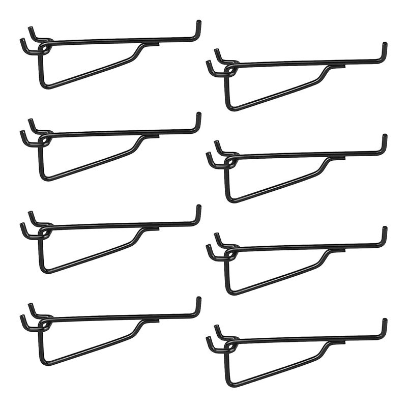 Art Craft Organizer - 75STO-Peg Board Shelf Hooks, 8PACK 6In