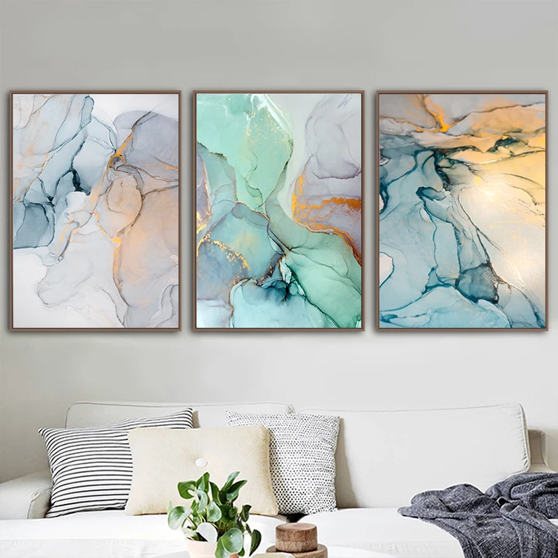 Alcohol Ink Set - 3pcs/set Lukisan Kanvas Abstrak Tinta Alkohol