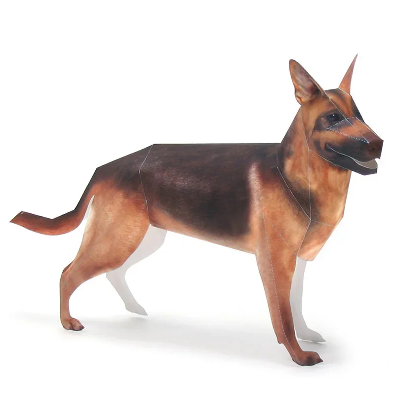 Art Craft Center - Seni Origami Anjing German Shepherd Model