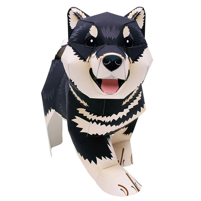 Art Craft Center - Hitam Shiba Inu anjing buatan tangan
