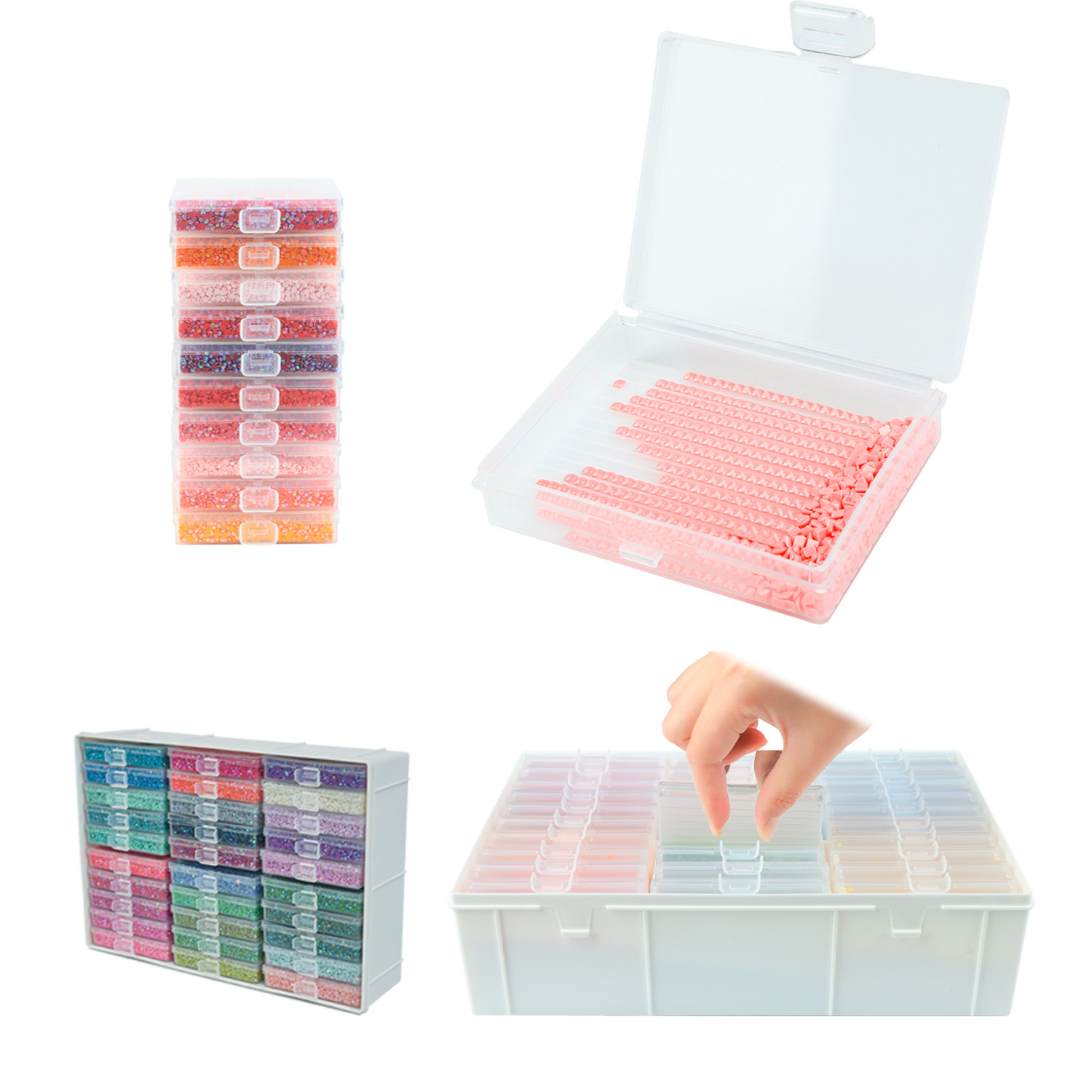 Art Craft Organizer - Set Wadah Seni Lukisan Berlian dengan