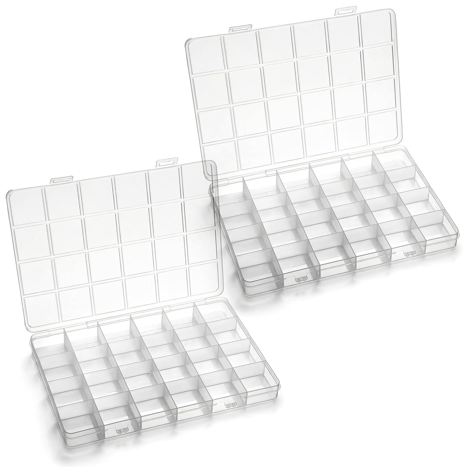 Art Craft Organizer - Kotak Organizer Plastik 24-Grid dengan Pembagi