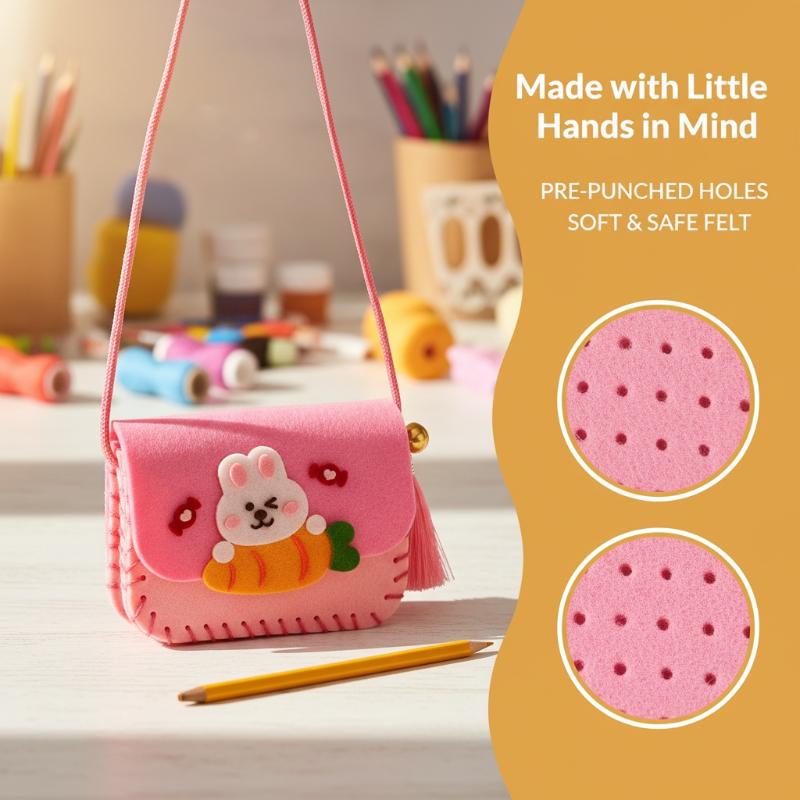 Art Craft Toys - Perlengkapan Membuat Tas Felt untuk Anak-Anak,