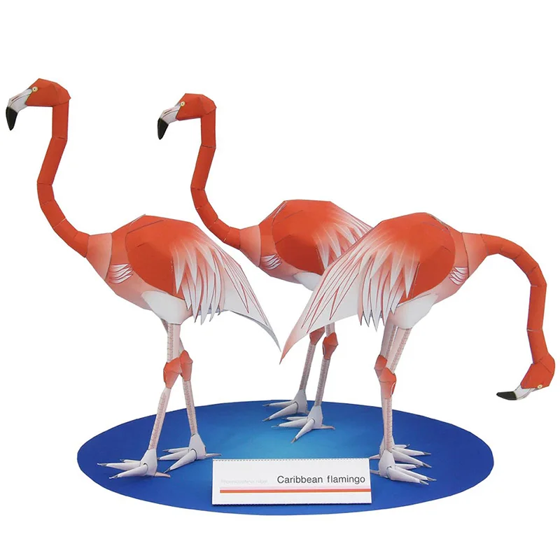Flamingo Karibia lipat tiga bu - Art Craft Center ulasan dan harga