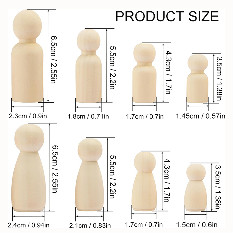 Boneka pasak kayu, 2/5/10 buah - Craft And Art Difference ulasan dan harga