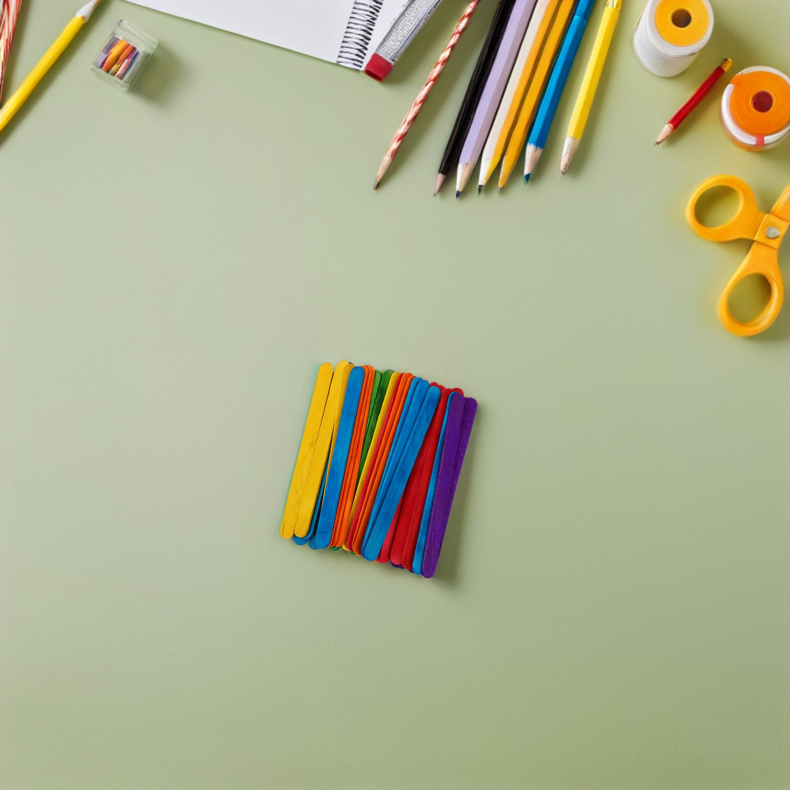 500 buah stik kayu berwarna un - Art Craft For Kids ulasan dan harga