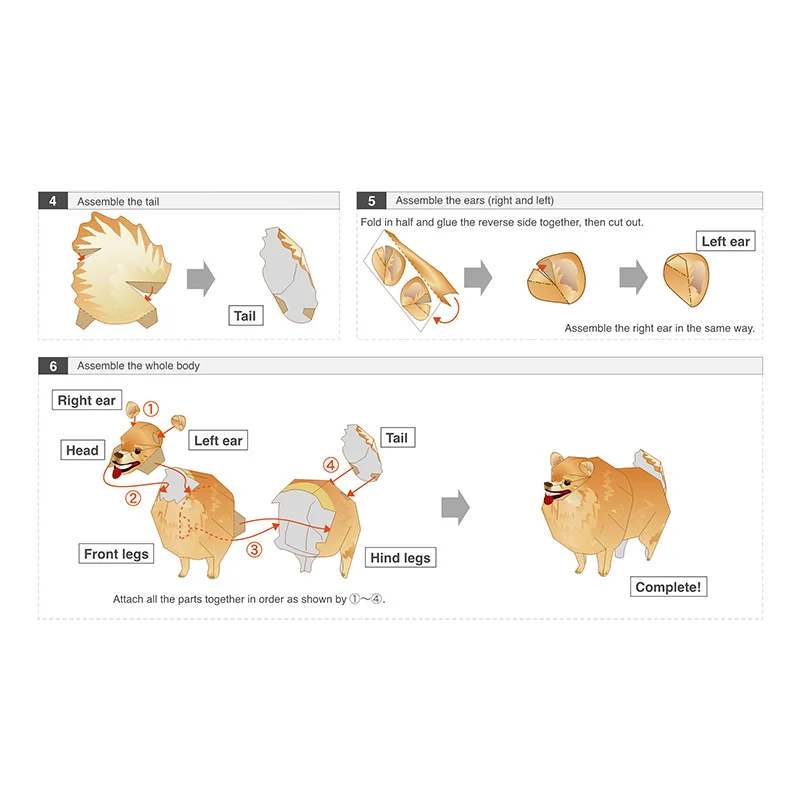 Pomeranian anjing lipat Origam - Art Craft Center ulasan dan harga