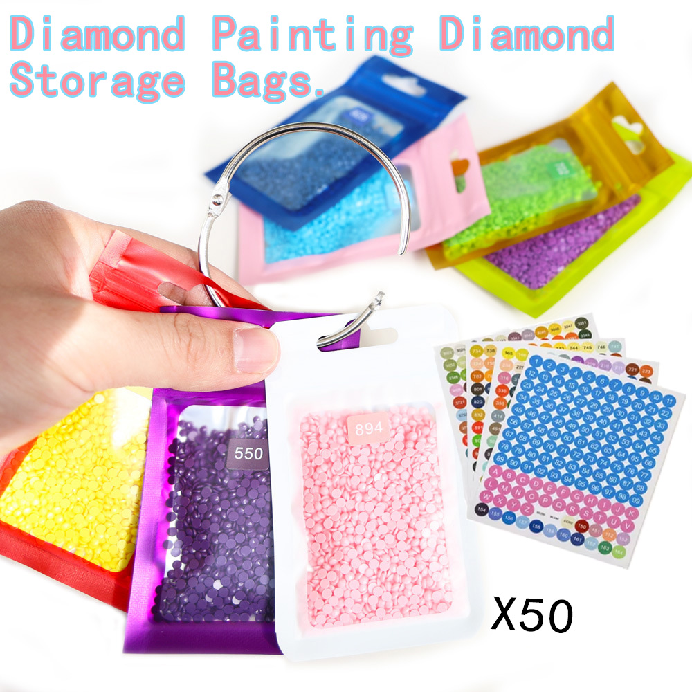 50pcs Tas Penyimpanan Manik-ma - Art Craft Organizer ulasan dan harga