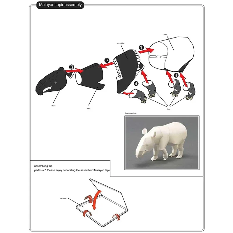 Seni Origami Tapir Melayu Mini - Art Craft Center ulasan dan harga