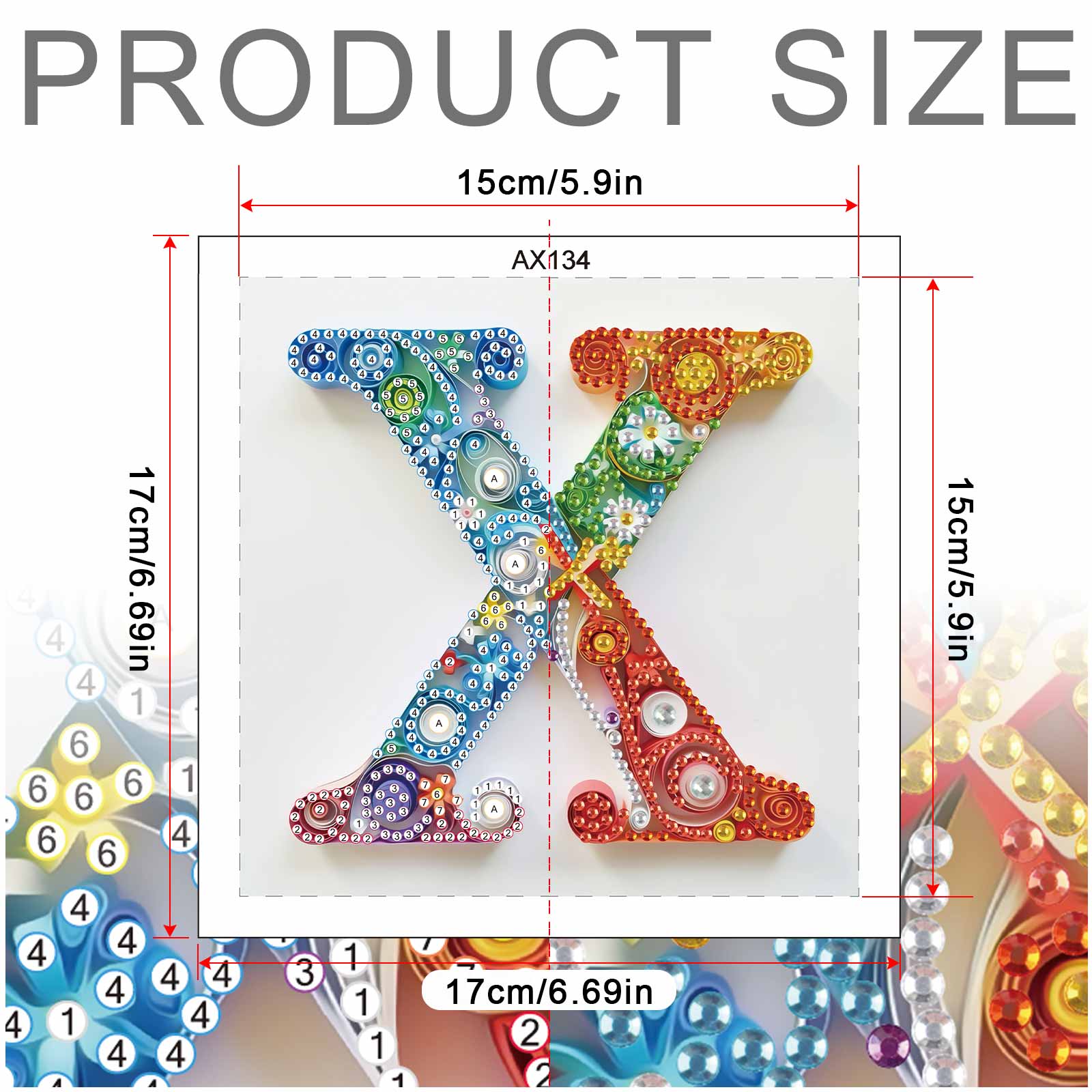 Kit Lukisan Seni Berlian Bentu - Art And Craft Letter X ulasan dan harga