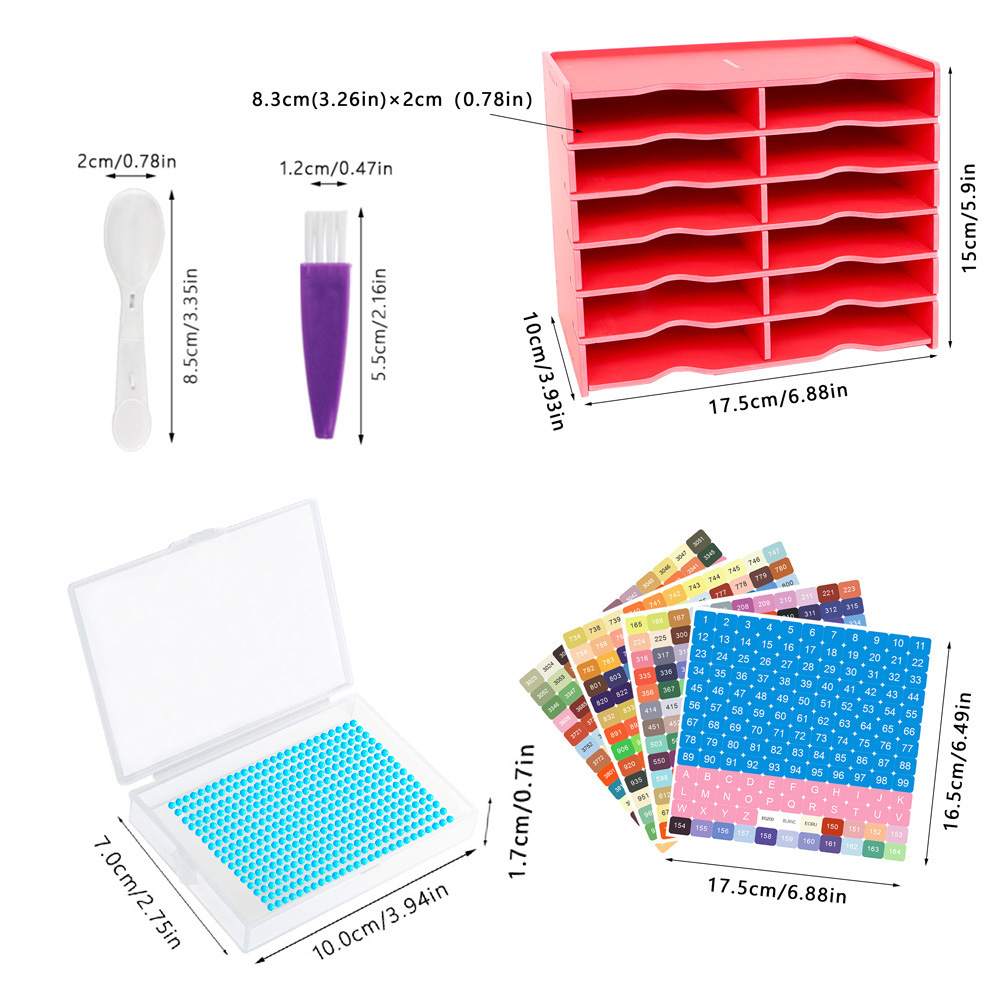 12 Buah Baki Seni Lukisan Berl - Art Craft Organizer ulasan dan harga