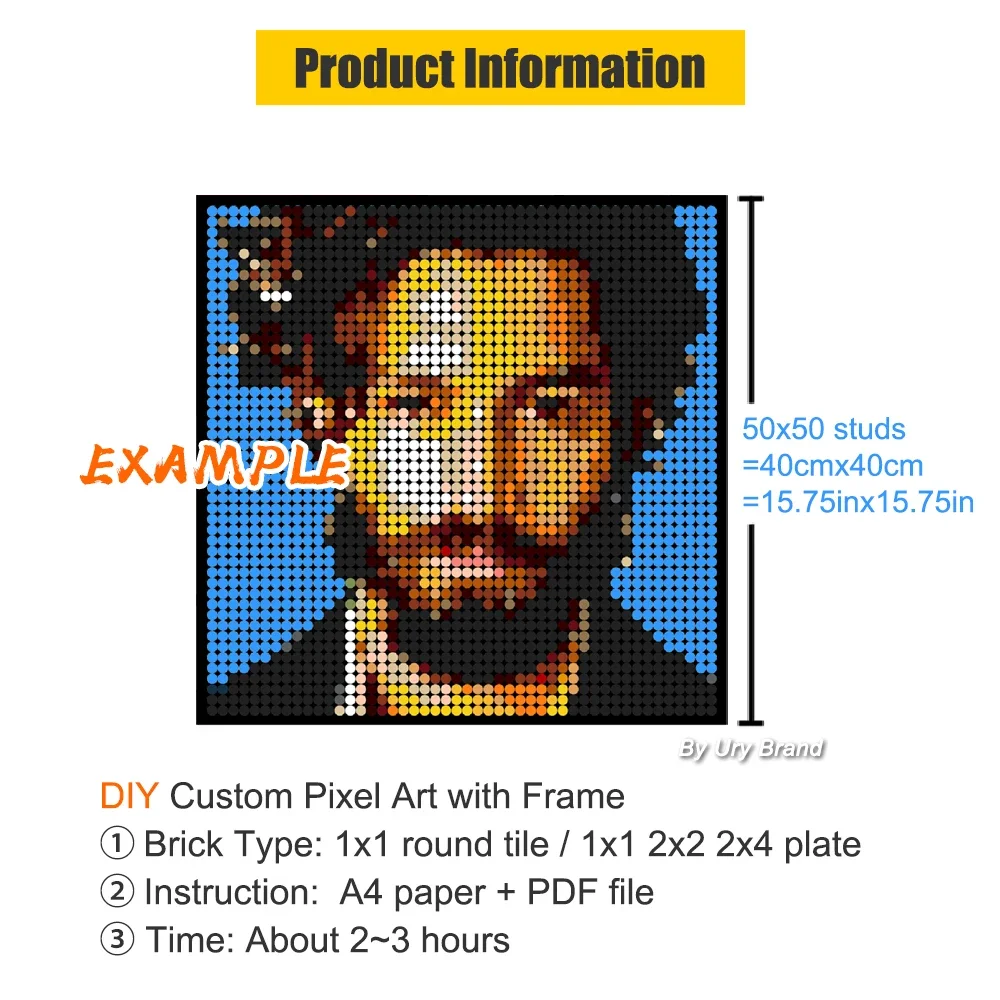 Seni Pixel Foto Kustom Potret  - Art Craft Toys ulasan dan harga