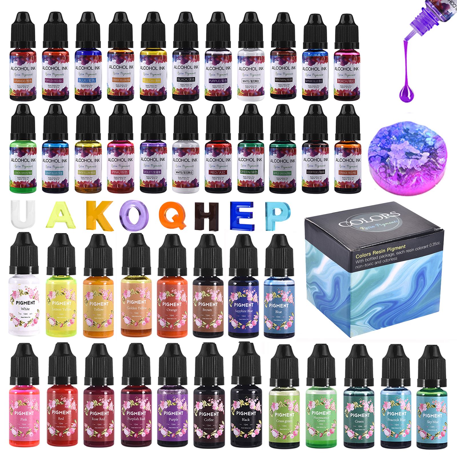 1 Set Kit Pigmen Resin Tinta S - Alcohol Ink Set ulasan dan harga