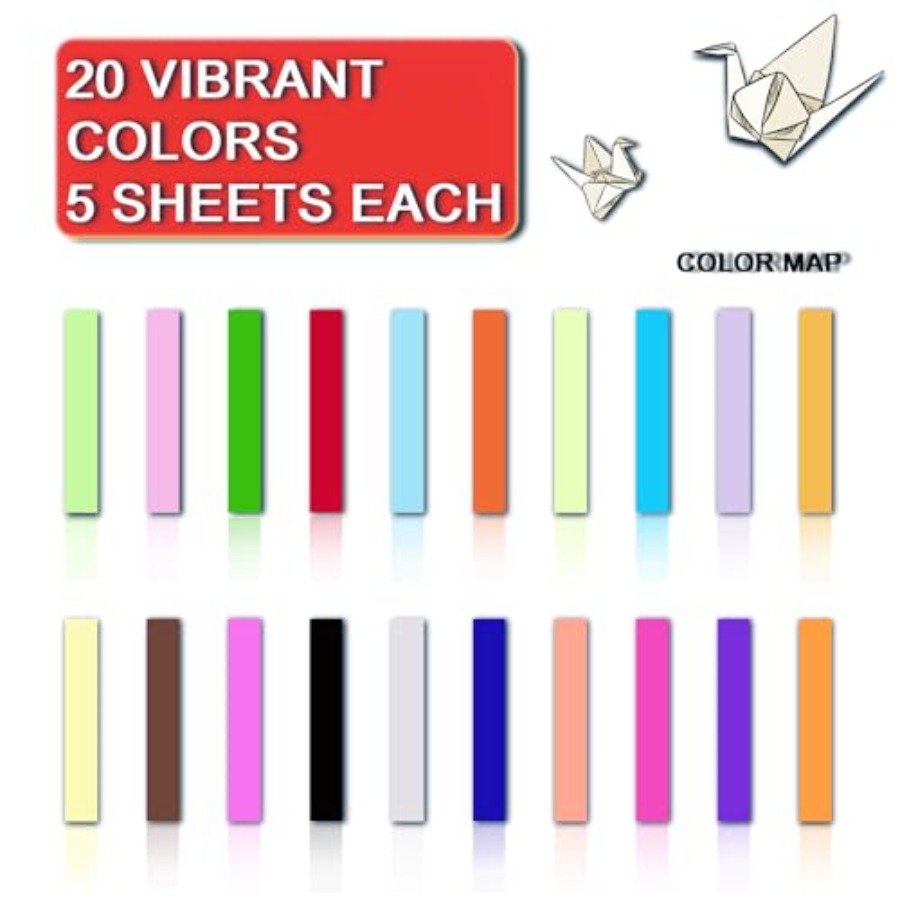 Kertas Origami, 20 Warna Kerta - Art Craft In Paper ulasan dan harga