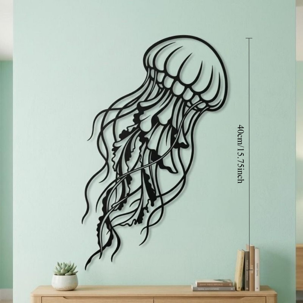CIFBUY Seni Dinding Logam Silu - Art Craft Jellyfish ulasan dan harga
